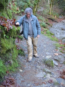 Mead carefully watching for things that might trip me